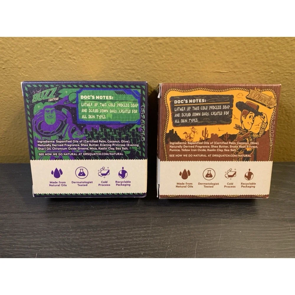 Dr. Squatch Toy Story 5 Limited Edition Soap Set - Cosmic Captain & Howdy Hero